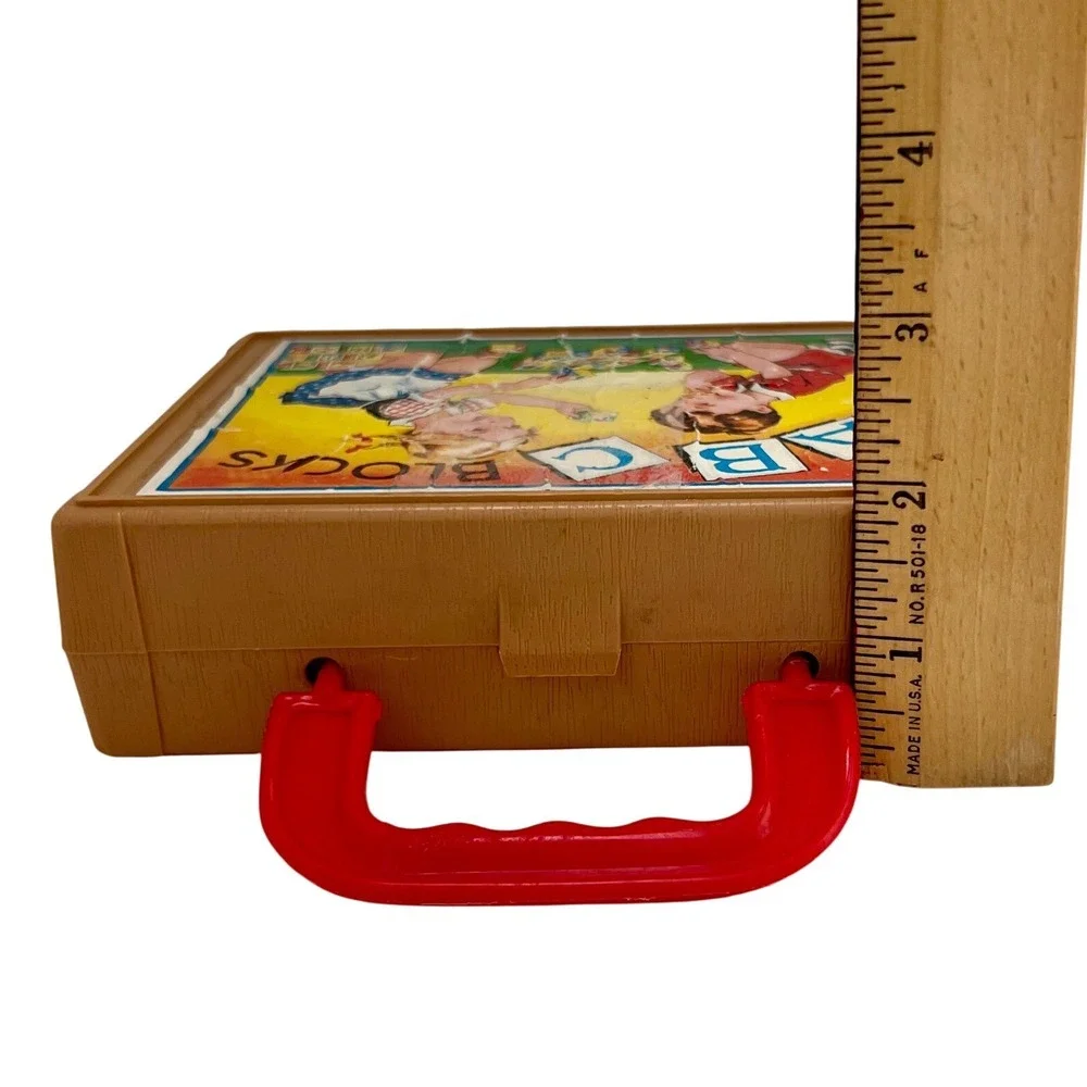 Cube Puzzle EICHHORN Alphabet Number Picture Wooden Germany Vintage Toy Set
